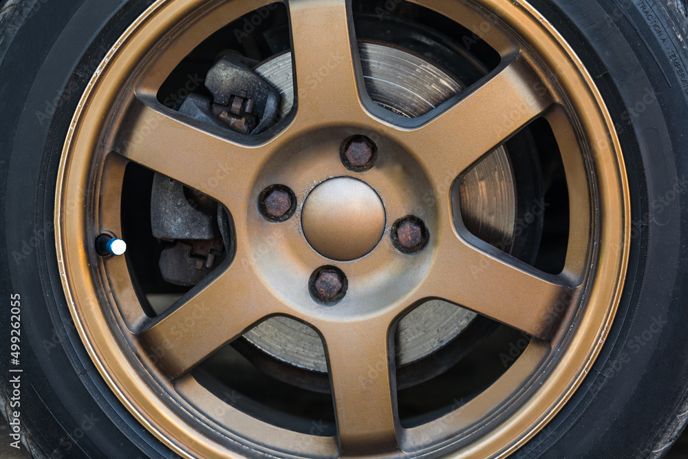 Bronze Car Max wheel with tire Bronze Car Max wheel with tire
