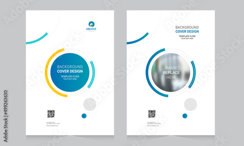 Cover design for annual report and business catalog, magazine, flyer or booklet. Brochure template layout. A4 cover vector EPS-10