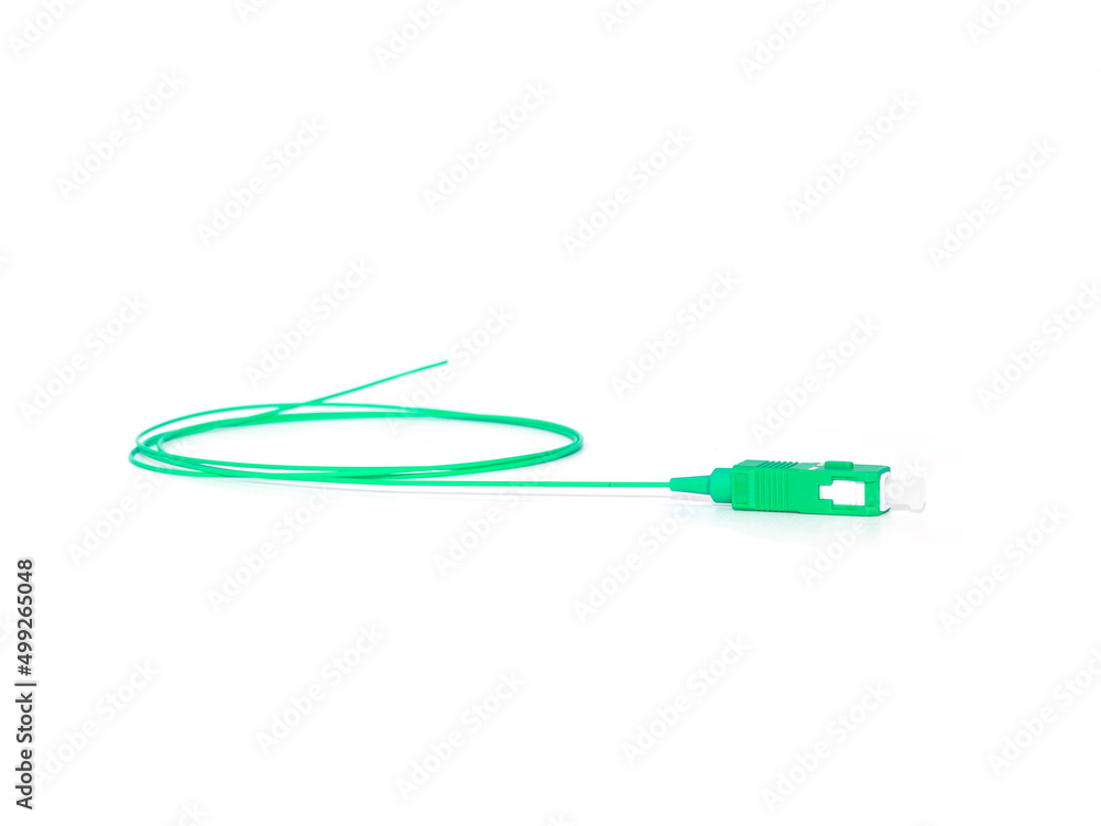 Fiber Optic Cable  on isolated white background