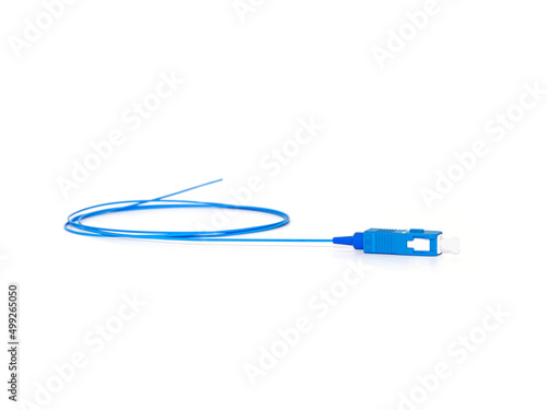 Fiber Optic Cable on isolated white background