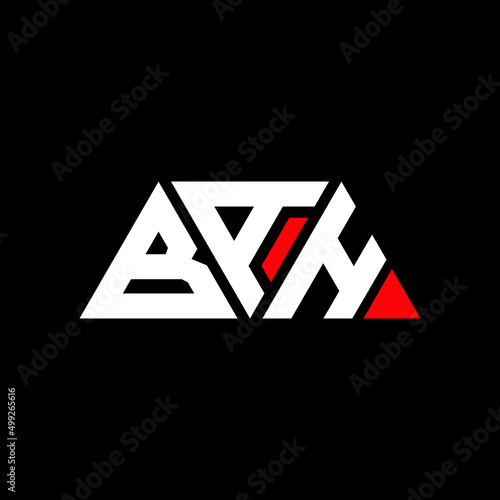 BAH triangle letter logo design with triangle shape. BAH triangle logo design monogBAm. BAH triangle vector logo template with red color. BAH triangular logo Simple, Elegant, and Luxurious Logo...