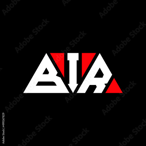 BIR tBIangle letter logo design with tBIangle shape. BIR tBIangle logo design monogram. BIR tBIangle vector logo template with red color. BIR tBIangular logo Simple, Elegant, and LuxuBIous Logo...