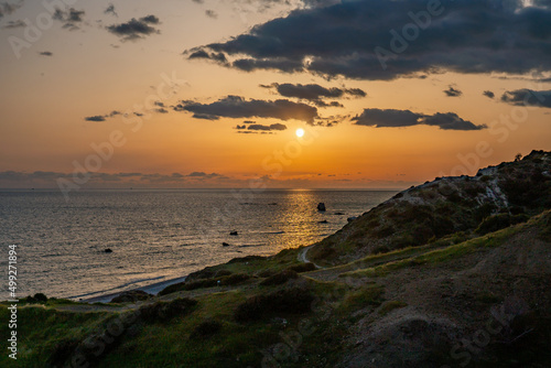 Cyprus - Amazing and epic sunset at the seaside near Larnaka