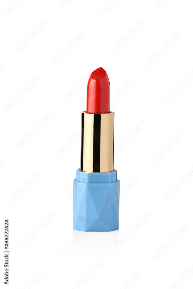 Luxury lipstick on white background. Makeup product. Luxury lipstick on white background. Makeup product.