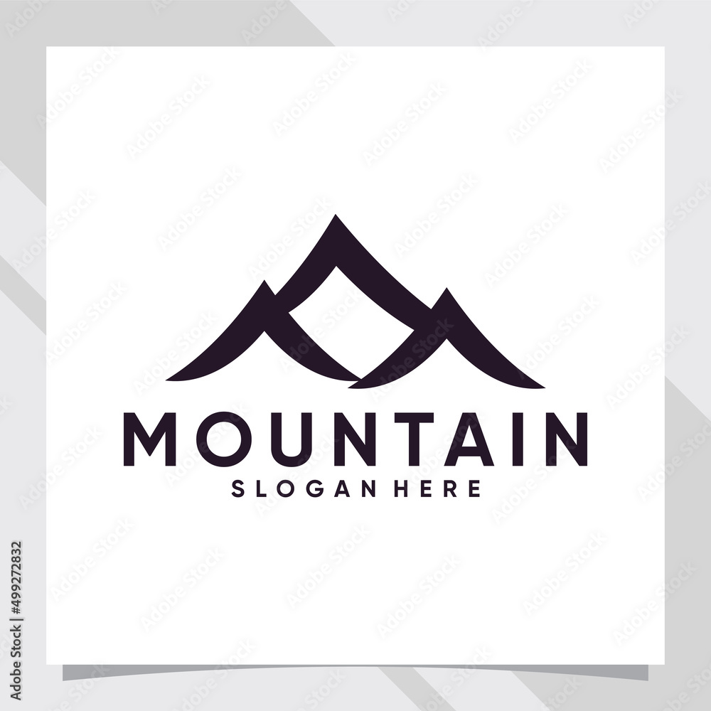 Mountain logo design with creative concept