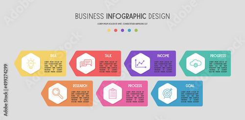 Infograph with business elements. Diagram design. Vector