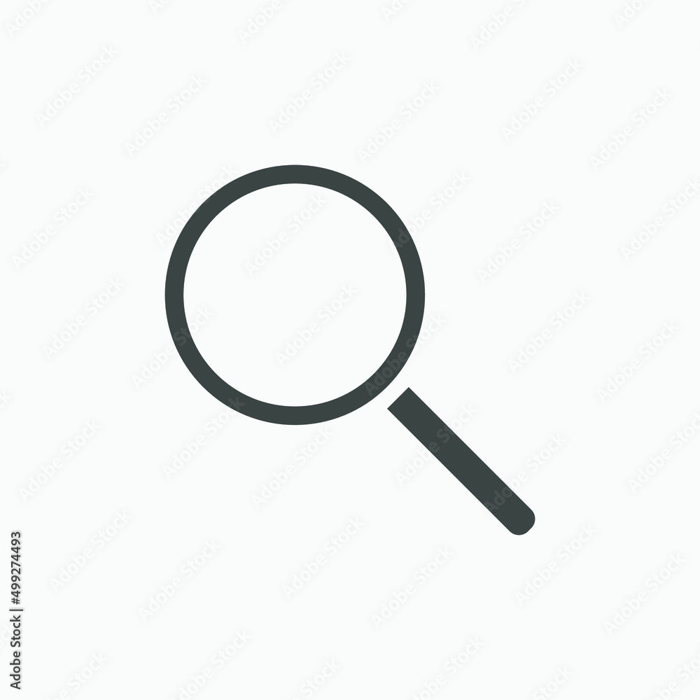 Magnifying glass icon vector symbol isolated. magnifier, glass, lens, find, search, loupe, zoom symbol