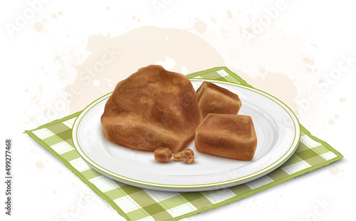 Jaggery pieces (Sugar cane) vector illustration vector illustration