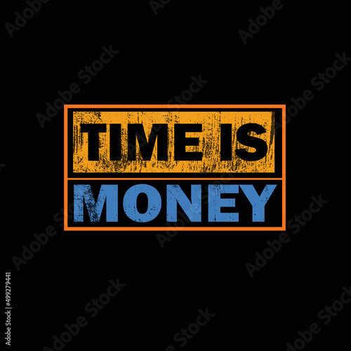Time is Money  t-shirt print ready premium vector premium vector Premium