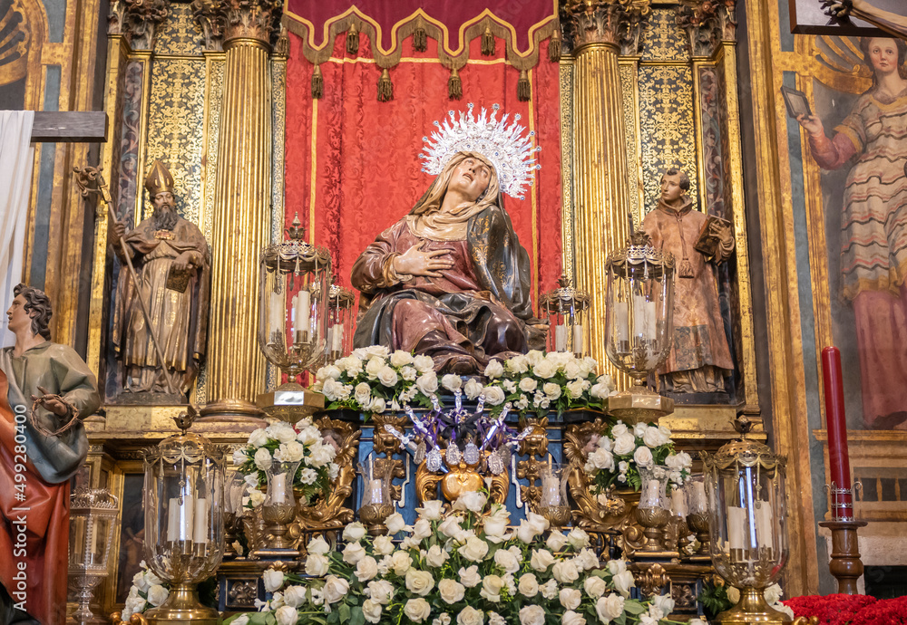 Semana santa Valladolid, nuestra señora la virgen de las angustias, obra de Juan de Juni hacia 1561