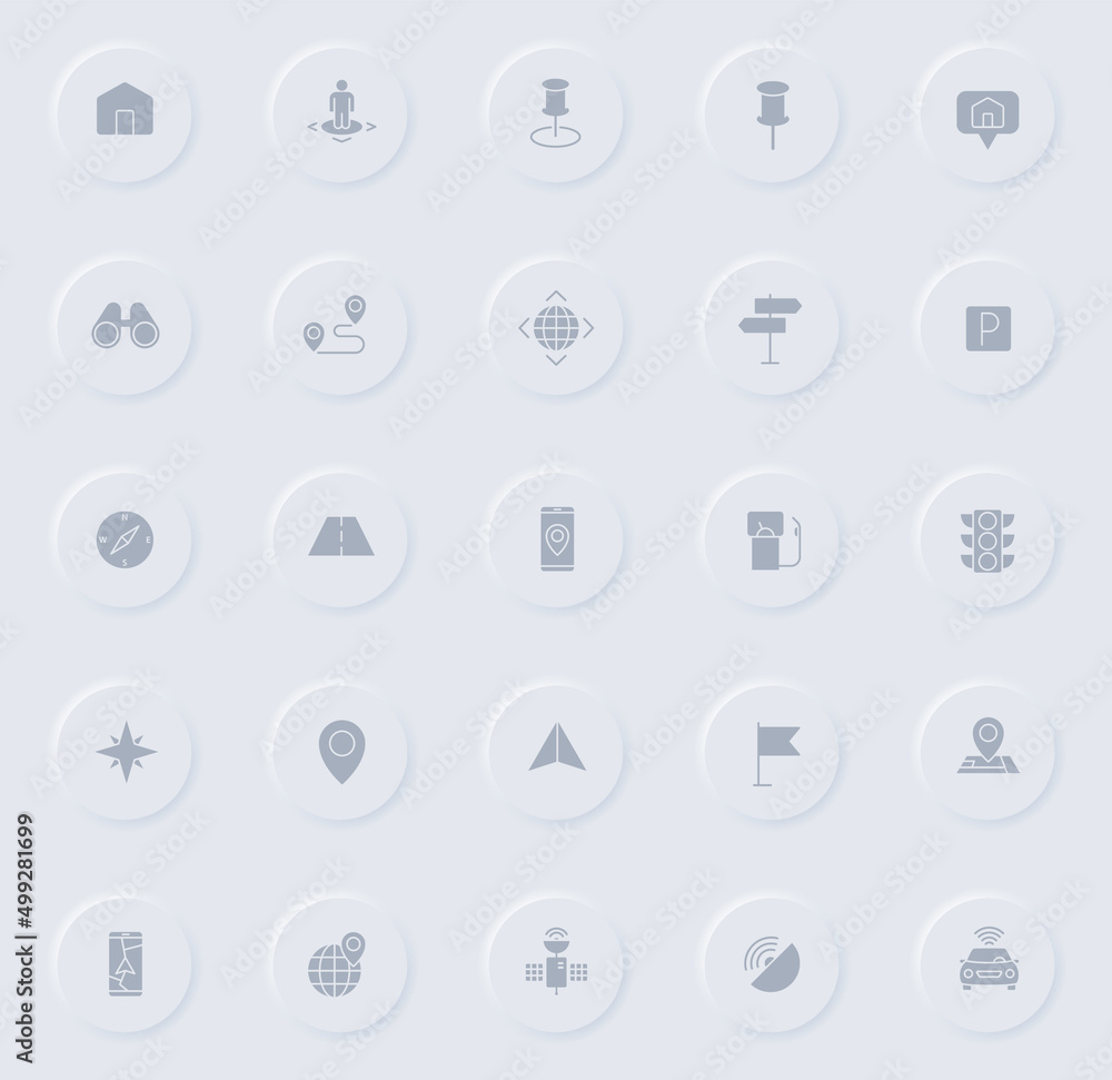 navigation gray vector icons on round rubber buttons. navigation icon set for web, mobile apps, ui design and promo business polygraphy navigation gray vector icons on round rubber buttons. navigation icon set for web, mobile apps, ui design and promo business polygraphy