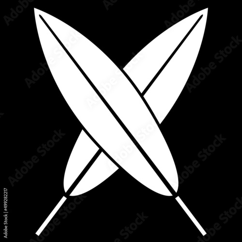 家紋です。違い葦の葉といいます。