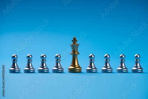 Business Influence Concept. Chess Pieces Strategy