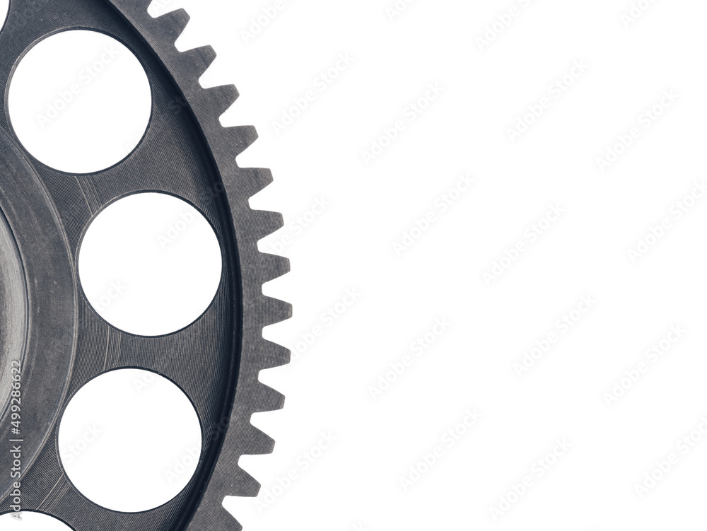 engine gear wheel with cogs, isolated on white engine gear wheel with cogs, isolated on white