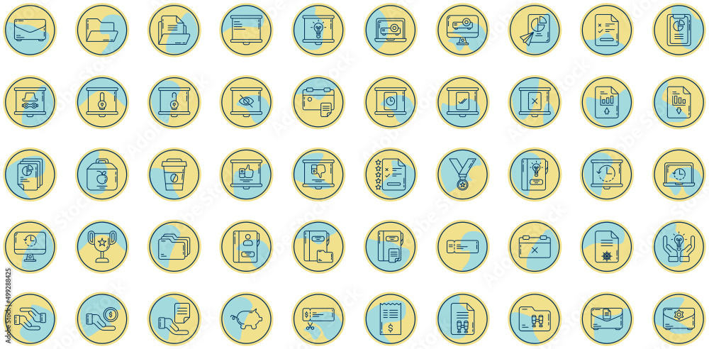 presentation and office icon set presentation and office icon set