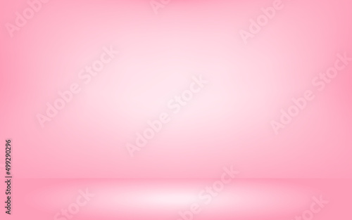 Pink abstract gradient background, Beautiful pink wall background, Pink room background.Vector illustration.