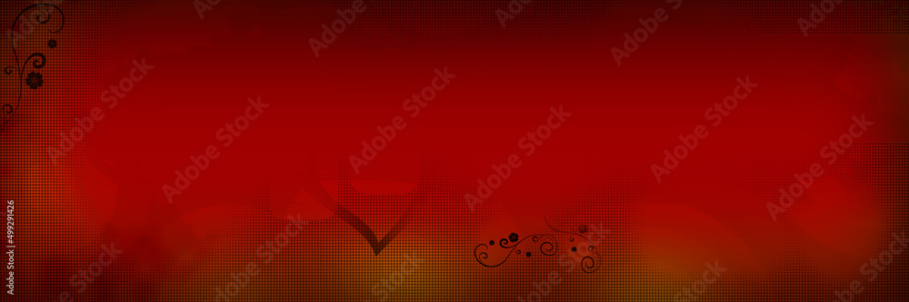 red background with heart