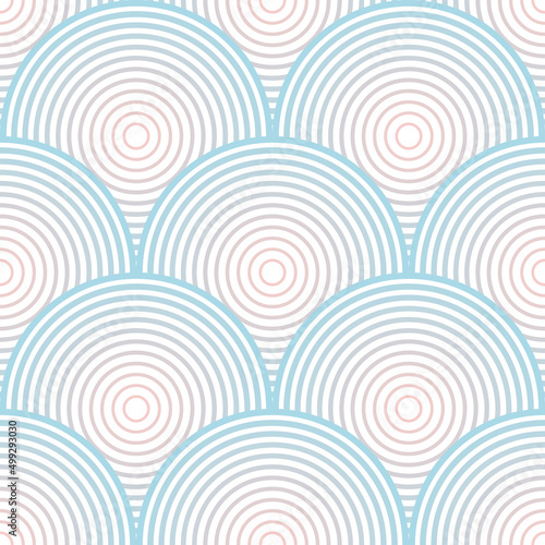 Blue fish scale pattern, seamless repeat pattern background