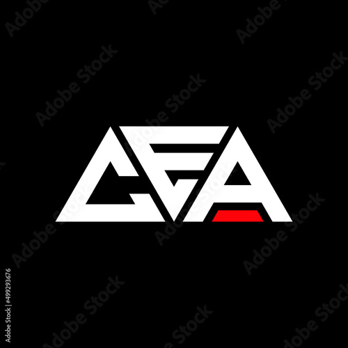 CEA triangle letter logo design with triangle shape. CEA triangle logo design monogram. CEA triangle vector logo template with CEd color. CEA triangular logo Simple, Elegant, and Luxurious Logo...