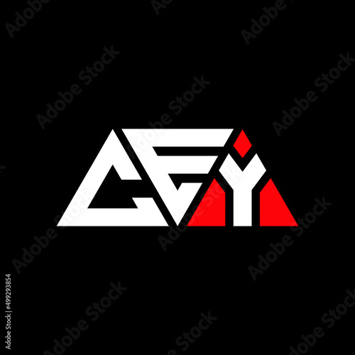 CEY triangle letter logo design with triangle shape. CEY triangle logo design monogram. CEY triangle vector logo template with CEd color. CEY triangular logo Simple, Elegant, and Luxurious Logo...