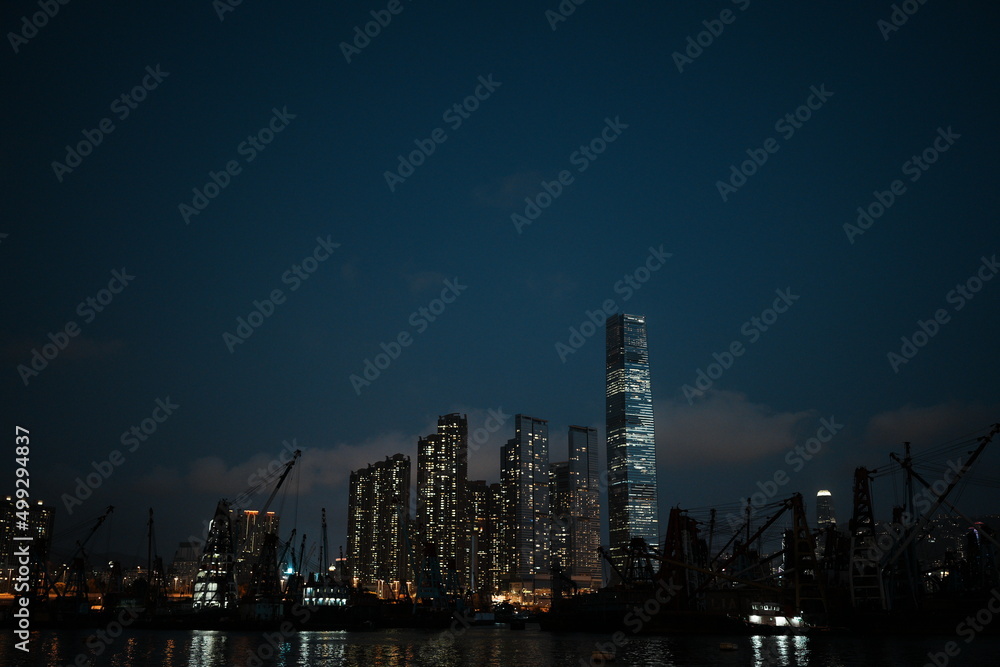 Fototapeta premium city skyline at night