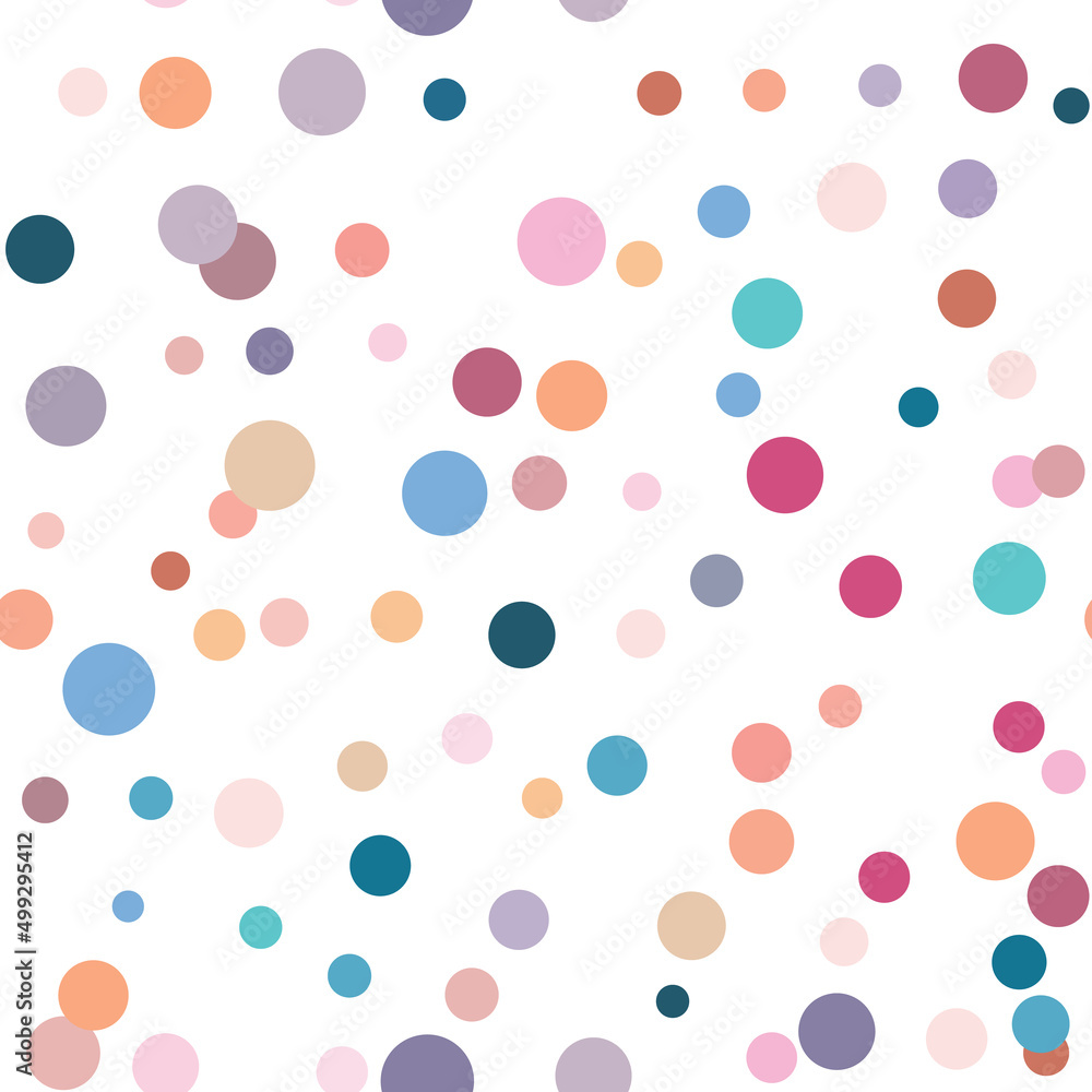 Tiny dots, scattered colorful vector dot pattern, seamless repeat tile