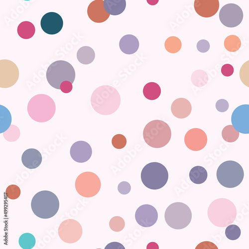 Pastel pattern with dots, colorful repeat tile, vector background