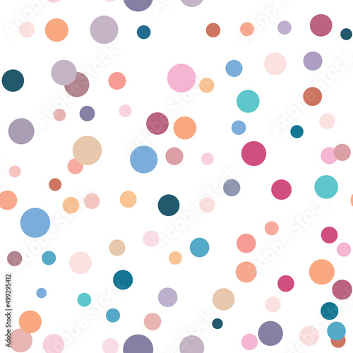 Fototapeta Naklejka Na Ścianę i Meble -  Tiny dots, scattered colorful vector dot pattern, seamless repeat tile
