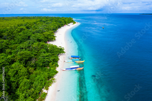 Drone shot of Sta. Cruz Island Zamboanga Mindanao Philippines