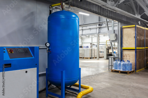 compressor with tank in modern printing house