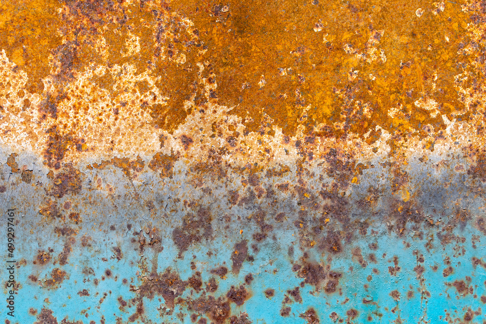 Texture of an old rusty sheet of metal