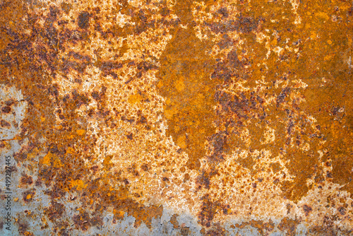 Texture of an old rusty sheet of metal