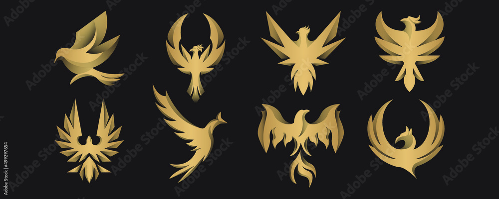 Gold Gradient Bird Bundle Gold Gradient Bird Bundle
