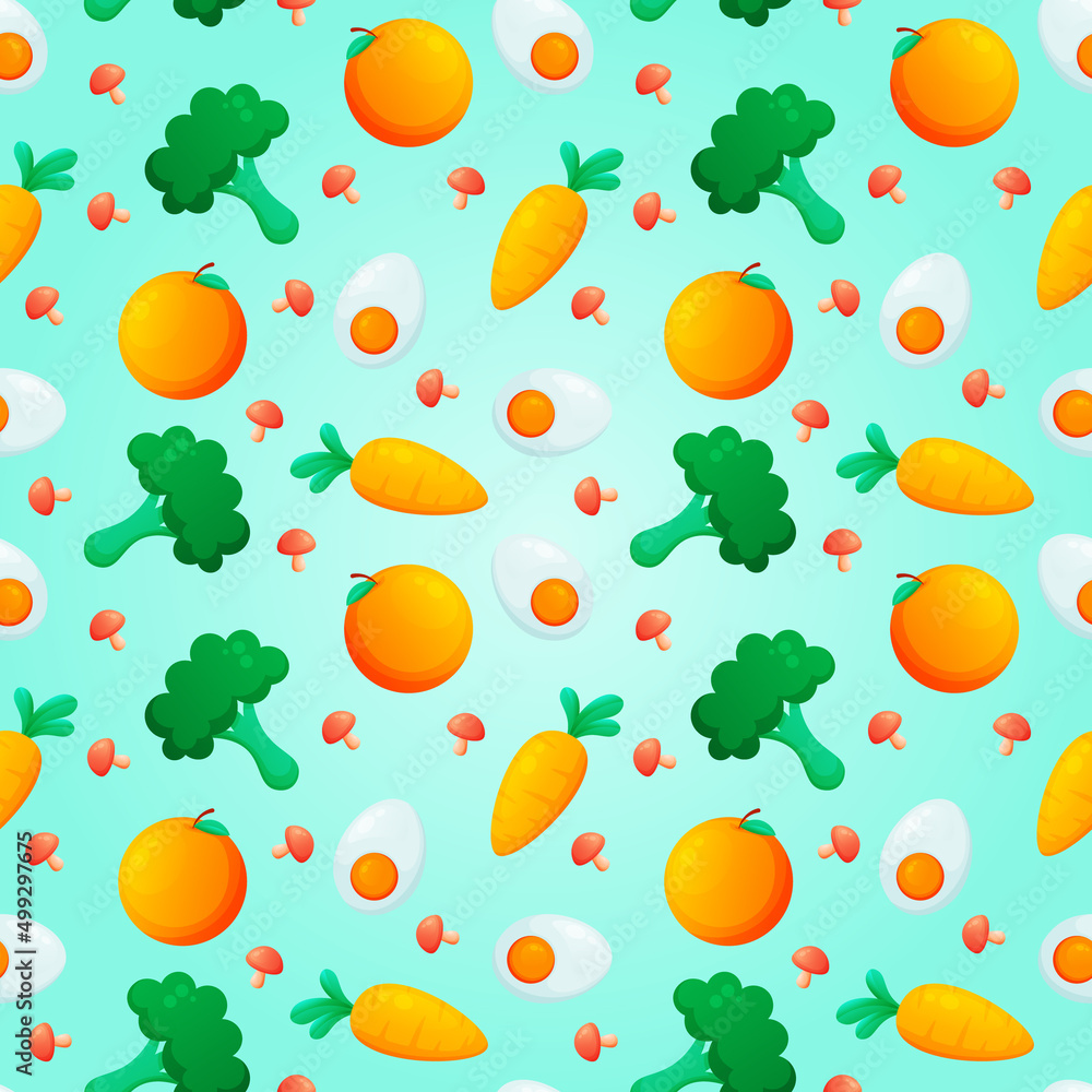 Hand drawn world food safety day seamless pattern. Vector illustration. Hand drawn world food safety day seamless pattern. Vector illustration.