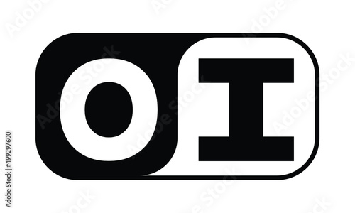 OI wi-fi shape logo design vector template | monogram logo | abstract logo | wordmark logo | lettermark logo | business logo | brand logo | flat logo.