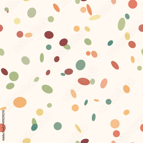 Scattered ovals, abstract geometric repeat pattern vector background