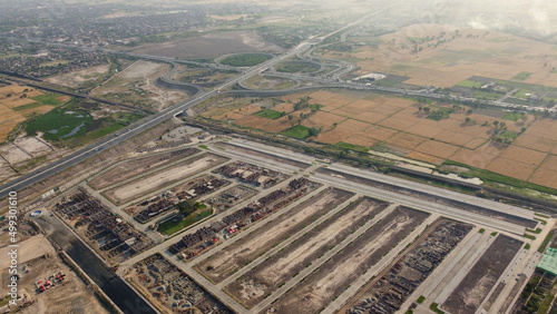 aerial view of kala Shah Kako Punjab Pakistan photo