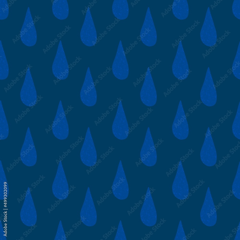 Rain seamless water drops pattern for textiles and packaging and gifts and cards and linens and kids