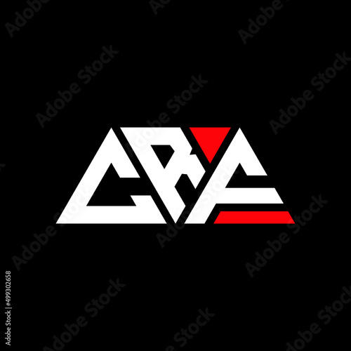 CRF triangle letter logo design with triangle shape. CRF triangle logo design monogram. CRF triangle vector logo template with red color. CRF triangular logo Simple, Elegant, and Luxurious Logo...