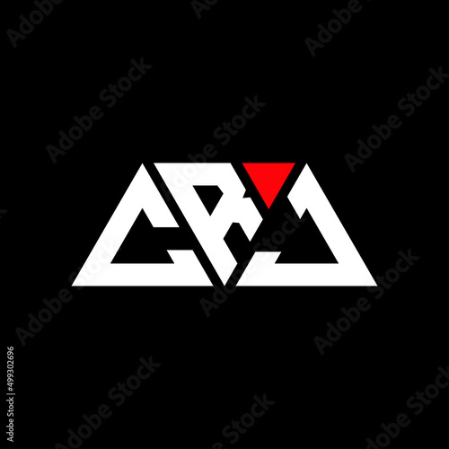 CRJ triangle letter logo design with triangle shape. CRJ triangle logo design monogram. CRJ triangle vector logo template with red color. CRJ triangular logo Simple, Elegant, and Luxurious Logo...