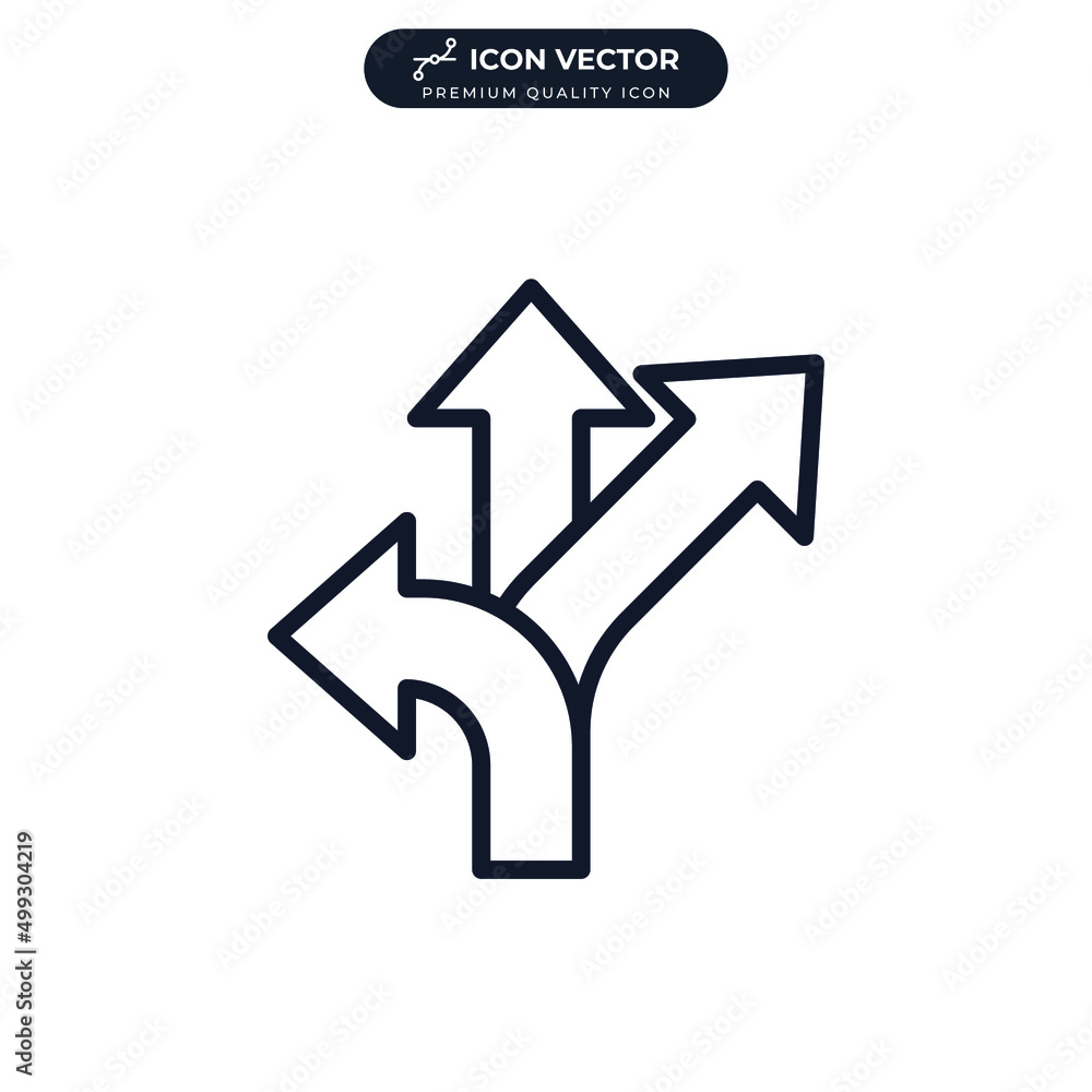 three-way direction arrow icon symbol template for graphic and web design collection logo vector illustration three-way direction arrow icon symbol template for graphic and web design collection logo vector illustration