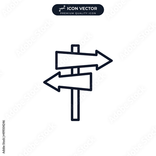 direction sign icon symbol template for graphic and web design collection logo vector illustration