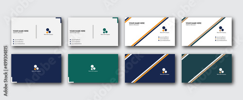 Business Card Template Set,Print ready minimal visiting card template