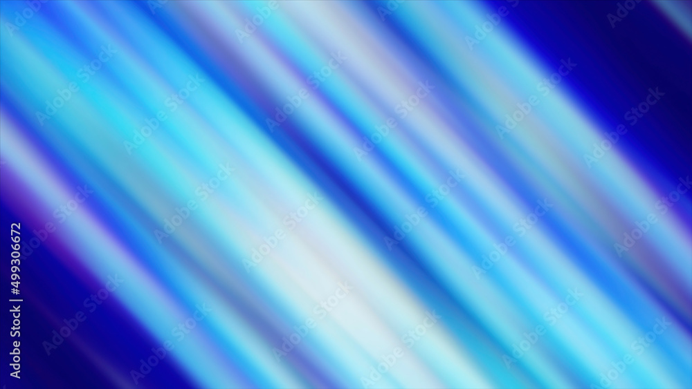 Abstract visualization of Aurora Borealis diagonal rays in blue tones, seamless loop. Motion. Northern Lights on a dark blue background.