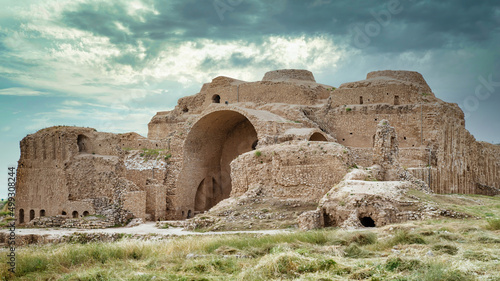Firuzabad, Iran - May 2019: Ruins of King Ardashir's palace