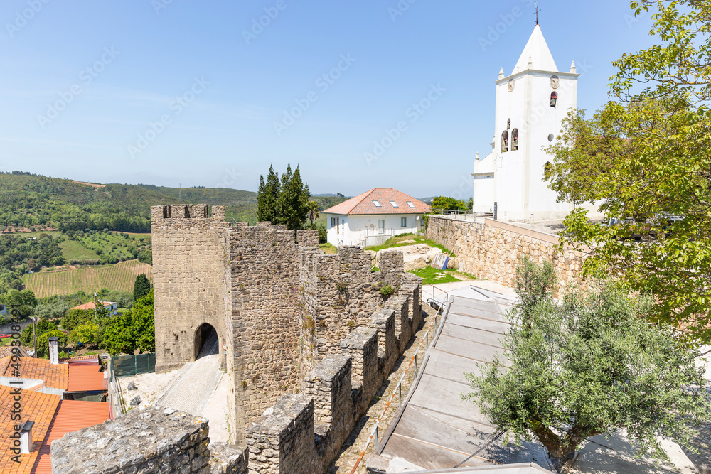 Church of São Miguel inside the castle wall of Penela town, district of Coimbra, province of Beira Litoral, Portugal