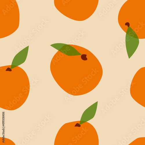 
Seamless texture. Abstract modern orange vector camo. Fabric textile print template.
Orange color on a pink background. Vector illustration.