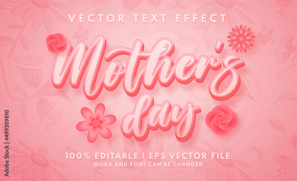 Lovely mother's day text effect template Lovely mother's day text effect template