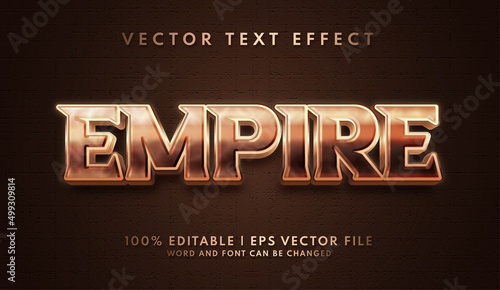 Fotografie Empire 3d and texture editable text effect