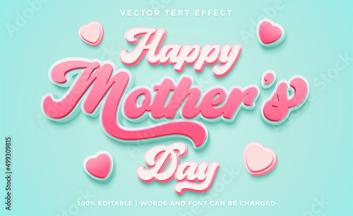 Happy mother's day text effect style